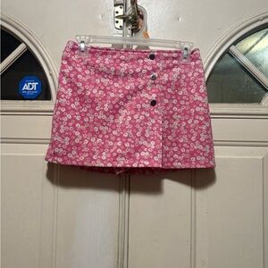 h.i.p. Pink Floral Mini Skirt